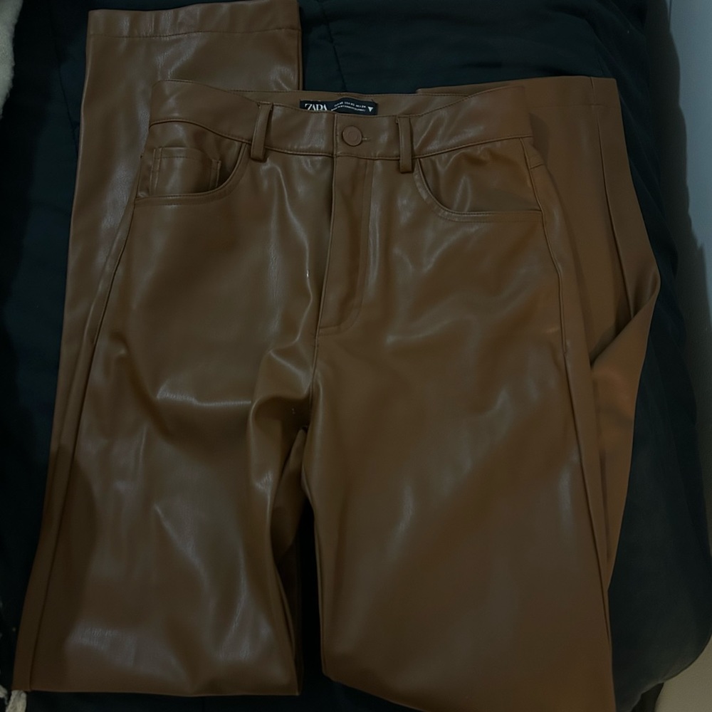 Faux leather pants - like new